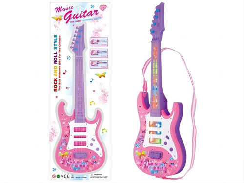 Juguete Para Niños Flash Simulación Musical Pull Up Guitarra