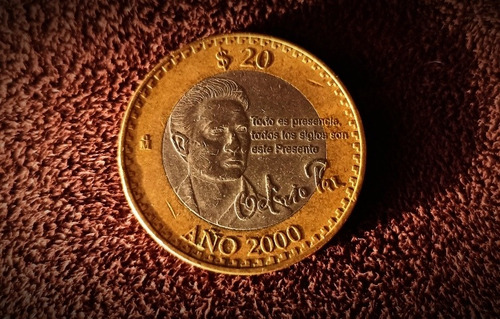 Moneda 20pesos/ Octavio Paz Año 2000