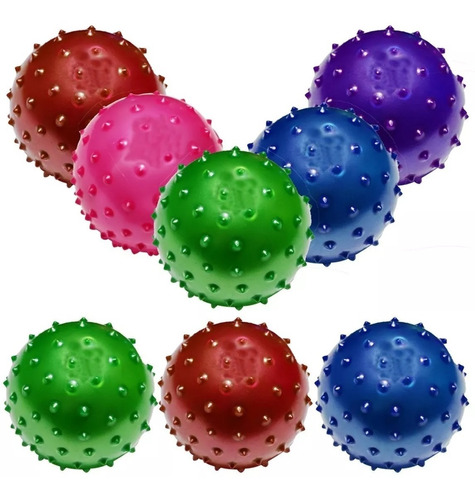 25 Pelotas C/pinches Estimulación Sensorial Táctil Inflable