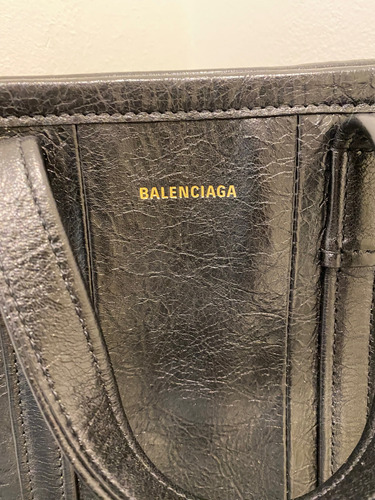 Cartera Balenciaga Original Con Dustbag Y Etiquetas Negro Liso Níquel Negro (Usado)