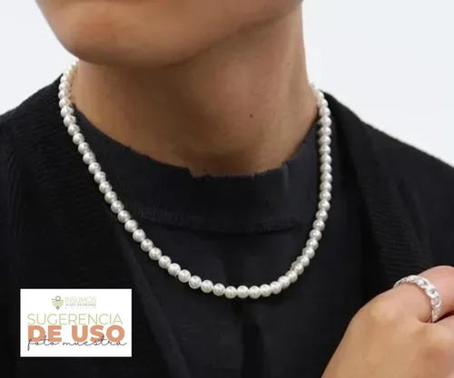 2 Collar De Perlas Minimalista Aesthetic Hombre Y Mujer Moda