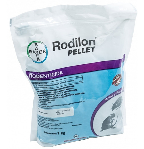 Veneno Bayer Ratas Raticida Rodilon Pellet  X 1 Kilo