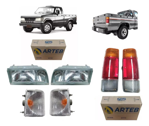 Kit Farol Lanterna Dianteira + Traseira D20 1993 94 95 1996