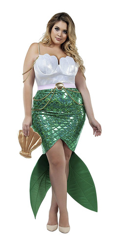 Disfraz Talla Plus 5x Para Mujer De Sirena Seductora