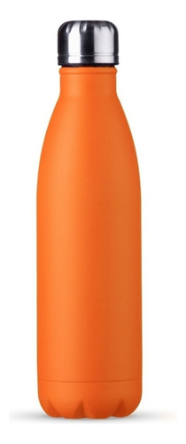 Garrafa Inox Personalizada 750ml Squeeze De Água Academia Cor Laranja
