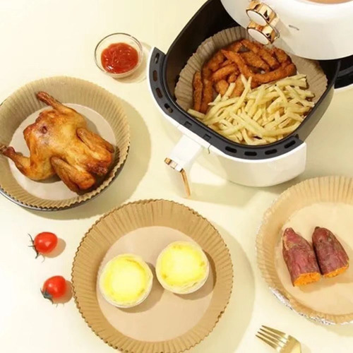 Imagem 3 de 6 de 100pcs Air Fryer Forro De Papel 16cm Antiaderente Mat