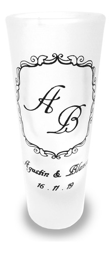 Vaso Tequilero Satinado Personalizado Bodas 250 Piezas