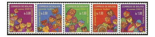 Censo Nacional - Bolivia 2001 - Serie Mint - Yv 1077-81