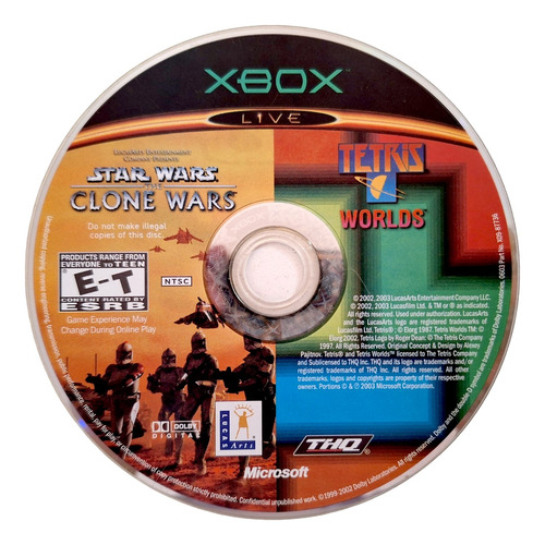 Star Wars The Clone Wars + Tetris Worlds Xbox Clásico (Reacondicionado)