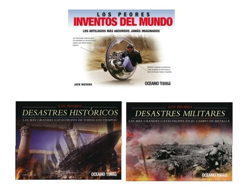 Pack Inventos + Desastres Militares + Historicos (3 Libros)