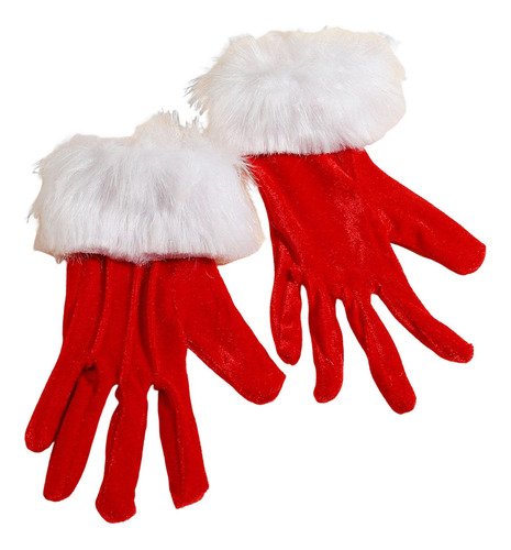 Guantes Rojos Navideños De Invierno Duraderos Con Pelo