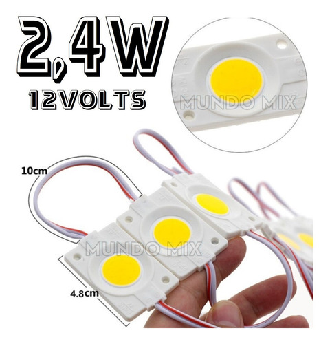 1000pçs Módulo Led Cob 4530 12v Branco Frio 6500k 2,4w 160º