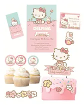 Comprar Kit Imprimible Kitty - Textos Editables - Fiesta Kawaii