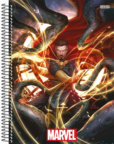 Caderno Escolar 1 Matéria Espiral Doutor Estranho Marvel Now