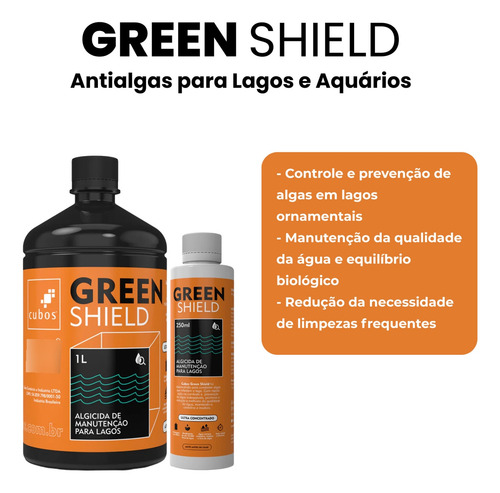 Cubos Antialgas Green Shield 1 Litro Para Lagos E Aquários