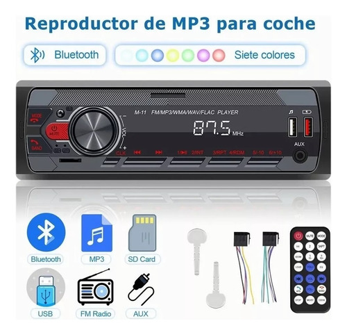 Auto Estereo Reproductor Mp3 Radio Bt Aux Usb Sd Hivoz