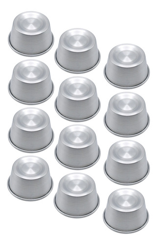 12 De Moldes Para Mini Flan Marina Mediano 7.5x5.5x4cm Color Gris