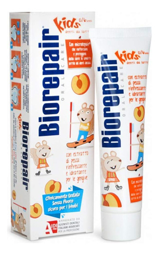 Biorepair Pasta De Dientes Para Nios 0-6 Para Cuidado Bucal