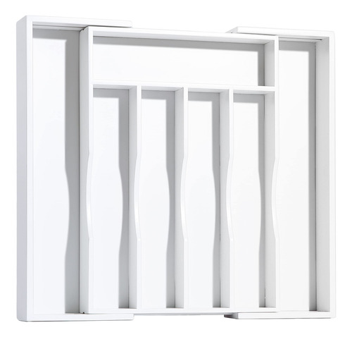 Organizador De Cubiertos Color Blanco Expandible Y Elegante
