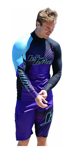 Imagen 1 de 1 de Jettribe Camiseta Natacion Para Hombre Manga Larga Uv