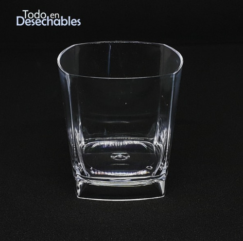 Vaso Whisky I Plástico Duro I Transparente X 8 Unidades