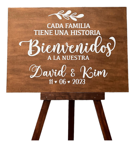 Cartel De Bienvenida Matrimonio Letrero Para Bodas