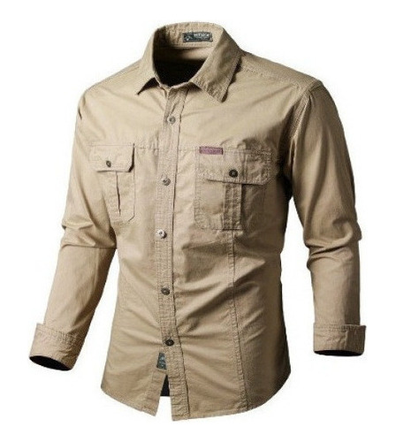 Casual Loose Camisa De Trabajo De Manga Larga Hombres [u]