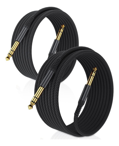 Cables De Instrumentos Elebase ,de 3 M , Jack 6.35mm Negro