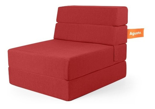 Sofa Cama Individual Agusto ® Sillon Plegable Color Rojo