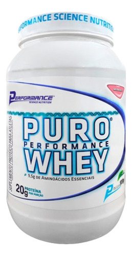 Whey Adoçado Com Stevia Puro Whey 900g Performance Nutrition Sabor Morango