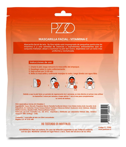 Tri Pack Mascarilla Facial Vitamina C Petrizzio