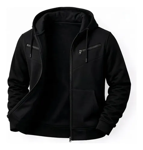 Moletom Blusa De Frio Jaqueta De Ziper Slim Casaco Com Capuz
