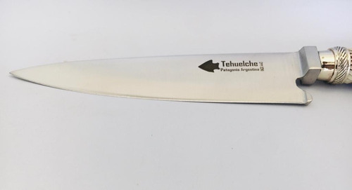 Imagen 6 de 6 de Cuchillo Artesanal 15 Cm C/crudo /acero Inox 440 Y Alpaca.