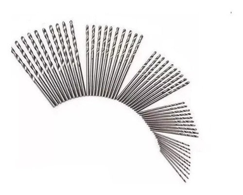 Kit 50 Brocas Aço Rapido 1, 1,5, 2, 2,5 E 3 Mm