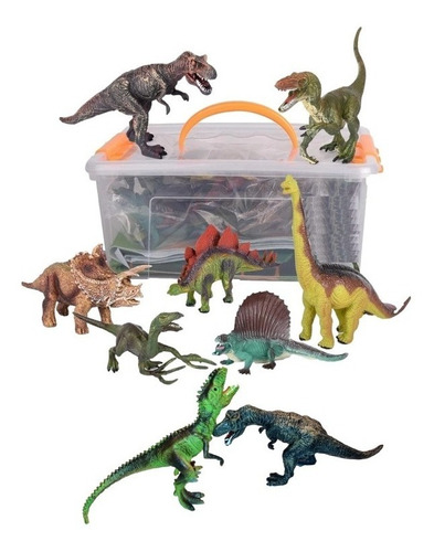 Imagen 1 de 3 de Pack 9 Dinosaurios, Colosal, Tamaño 14-17 Cm  Bestoys