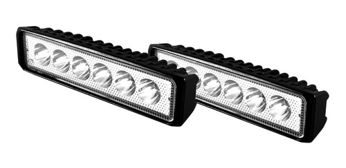 Kit Barras Led Luz Ultra Blanca 18w Faros Focos De Carro Camioneta Iluminación /e