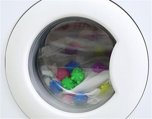 A Polka Dot Spheres For Washing Clothes In The Washing