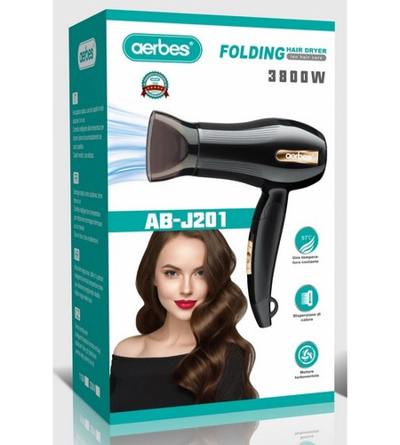 Secador De Cabello Ab-j201 Potencia: 3800 Watts. Yop