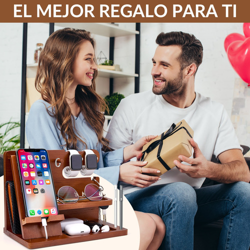 Organizador Buro Regalo Hombre Cartera Celular Reloj Llaves