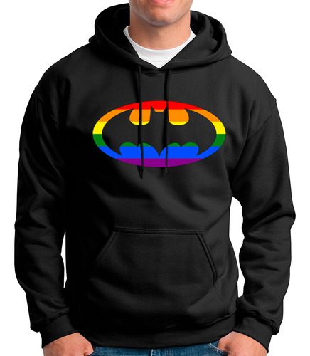 Polera Con Capucha Motivo Lgbt Logo  Batman