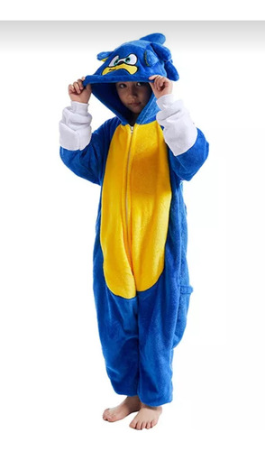 Pijama Mameluco Kigurumi Sonic Disfraz Cosplay Para