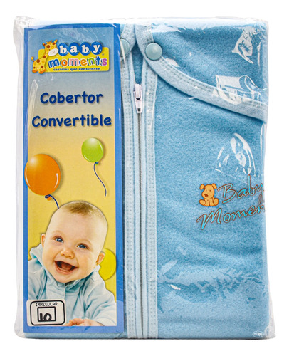 Cobertor Convertible Azul 90x80 Baby Moments