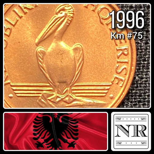 Albania - 1 Lek - Año 1996 - Km #75 - Pelicano :