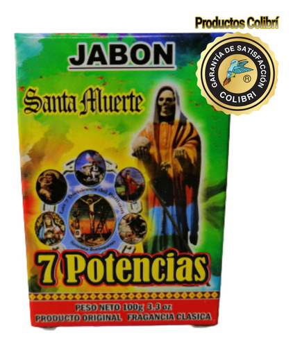 Jabón Santa Muerte 7 Potencias Colibrí Esotérico 