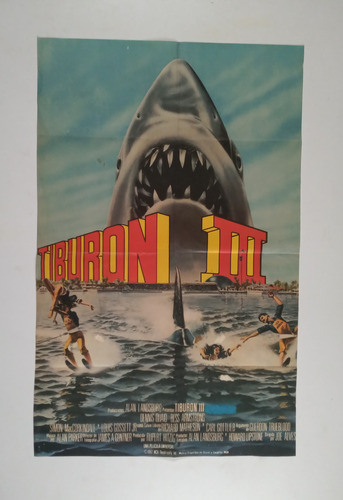 Afiche Cine Tiburon Iii Jaws Richard Matheson Terror (Usado)
