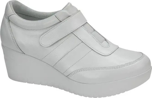 Zapatos Blancos Piel De Borrego Plataforma 6 Cm  1050994