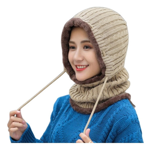 Gorro De Pasamontañas De Punto Cálido De Invierno For Mujer