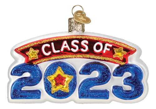 Old World Christmas Clase De 2023 - Adorno De Cristal Soplad