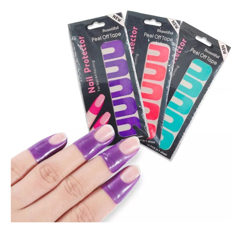 Pack 3 Láminas De Sticker Protector Para Manicure Desechable