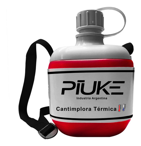 Cantimplora Termo Termica Piuke 600ml Tapa Rosca C/ Correa